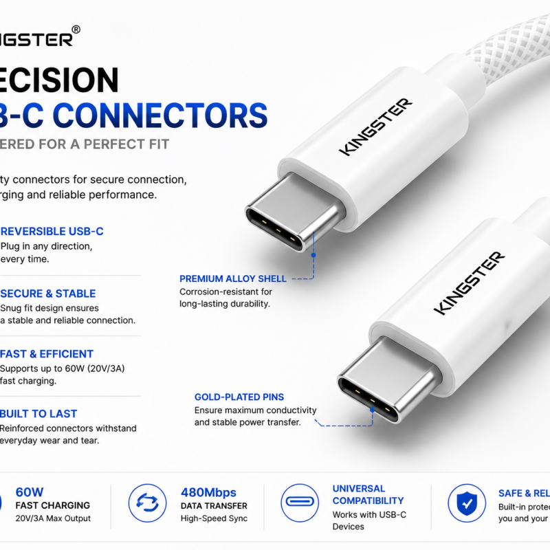 KINGSTER 60W Type C to Type C Cable