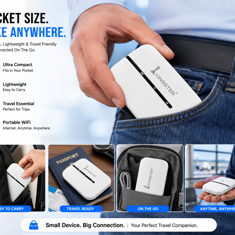 KINGSTER 4G LTE Portable WiFi Hotspot Pocket WiFi Router